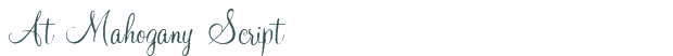 At Mahogany Script font download (truetype) preview image