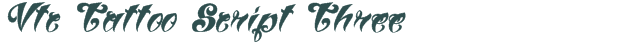Font Preview Image for Vtc Tattoo Script Three