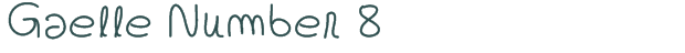 Font Preview Image for Gaelle Number 8