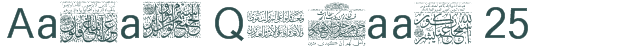 Font Preview Image for Aayat Quraan 25