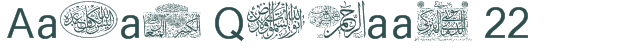 Font Preview Image for Aayat Quraan 22