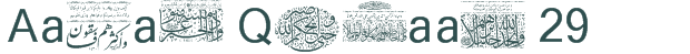 Font Preview Image for Aayat Quraan 29
