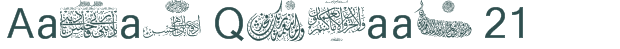Font Preview Image for Aayat Quraan 21