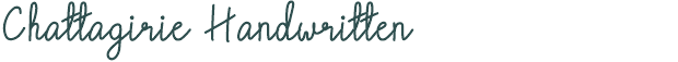 Font Preview Image for Chattagirie Handwritten