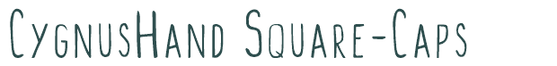 Font Preview Image for CygnusHand Square-Caps