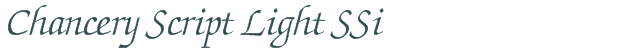 Font Preview Image for Chancery Script Light SSi
