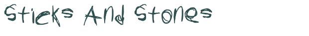 Font Preview Image for Sticks And Stones