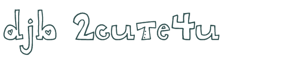 Font Preview Image for DJB 2CUTE4U