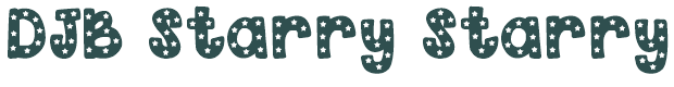 Font Preview Image for DJB Starry Starry Font