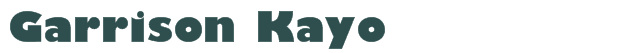 Font Preview Image for Garrison Kayo