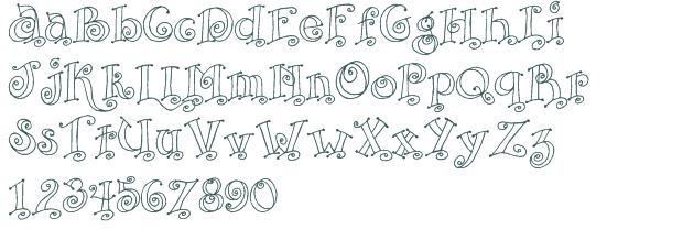 SBC Curly Outline Font Download Free truetype 
