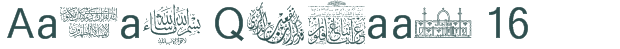 Font Preview Image for Aayat Quraan 16
