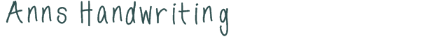 Font Preview Image for Anns Handwriting