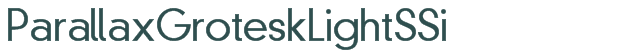 Font Preview Image for ParallaxGroteskLightSSi