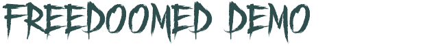 Font Preview Image for Freedoomed Demo