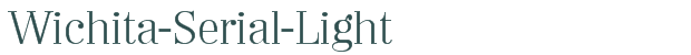 Font Preview Image for Wichita-Serial-Light
