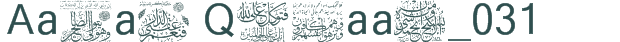 Font Preview Image for Aayat Quraan_031