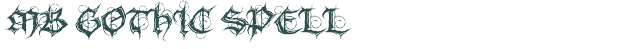 Font Preview Image for MB Gothic Spell