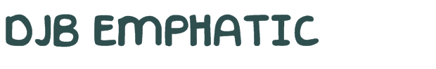 Font Preview Image for DJB EMPHATIC