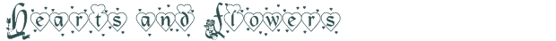 Font Preview Image for Hearts and Flowers