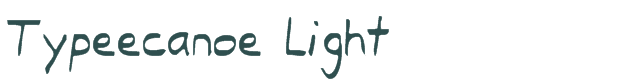 Font Preview Image for Typeecanoe Light