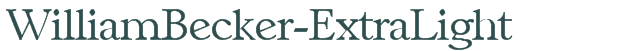 Font Preview Image for WilliamBecker-ExtraLight