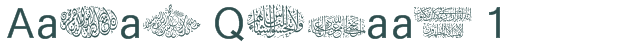 Font Preview Image for Aayat Quraan 1