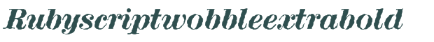 Font Preview Image for Rubyscriptwobbleextrabold
