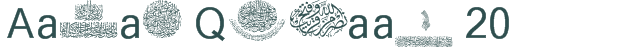 Font Preview Image for Aayat Quraan 20