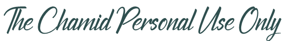 Font Preview Image for The Chamid Personal Use Only