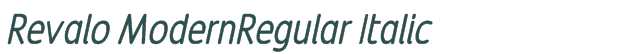 Font Preview Image for Revalo ModernRegular Italic