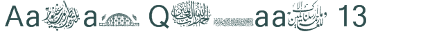 Font Preview Image for Aayat Quraan 13