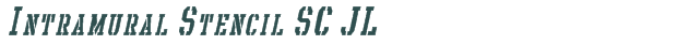 Font Preview Image for Intramural Stencil SC JL