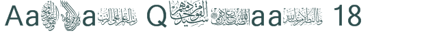 Font Preview Image for Aayat Quraan 18