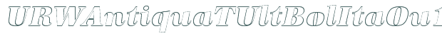 Font Preview Image for URWAntiquaTUltBolItaOu1