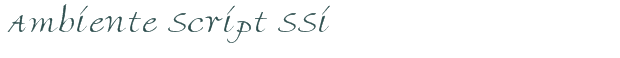 Font Preview Image for Ambiente Script SSi