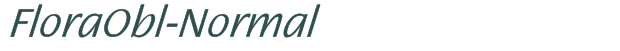 FloraObl-Normal font download (truetype) preview image