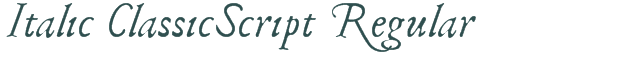 Font Preview Image for Italic ClassicScript Regular
