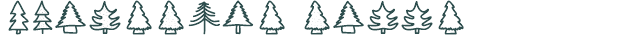 Font Preview Image for Christmas Trees