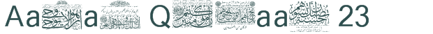 Font Preview Image for Aayat Quraan 23