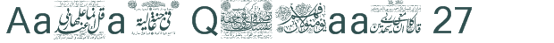 Font Preview Image for Aayat Quraan 27