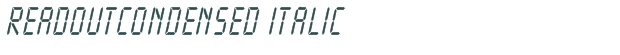 Font Preview Image for Readoutcondensed Italic