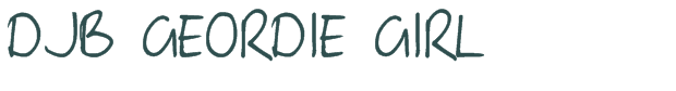 Font Preview Image for DJB GEORDIE GIRL