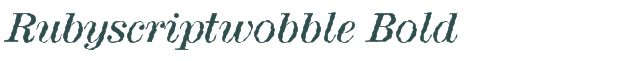 Font Preview Image for Rubyscriptwobble Bold