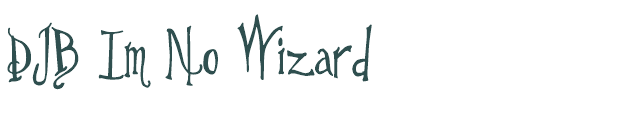 Font Preview Image for DJB Im No Wizard