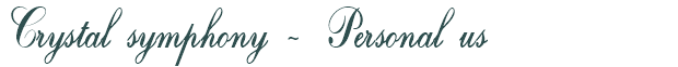 Font Preview Image for Crystal symphony - Personal us