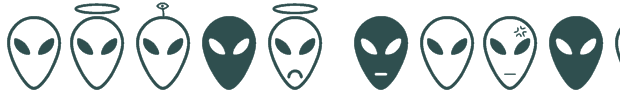 Font Preview Image for Alien Faces ST
