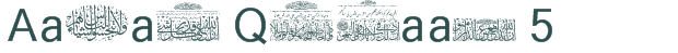 Font Preview Image for Aayat Quraan 5