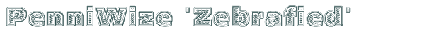 Font Preview Image for PenniWize 'Zebrafied'