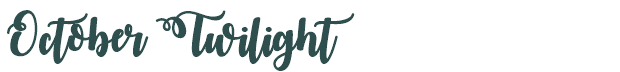Font Preview Image for October Twilight